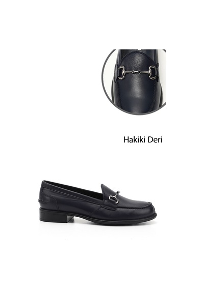 Gönderi(R) Gönderi R Kadın Lacivert Antik Tokalı Hakiki Deri Loafer Ayakkabı Gdza13424210 Lacivert