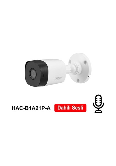 Dahua Hac-b1a21p-a 2mp Hdcvı 3.6mm Sesli Bullet Kamera 20mt