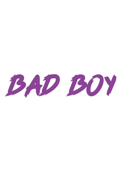 Bad Boy Araba Sticker 17x17 Cm Mor