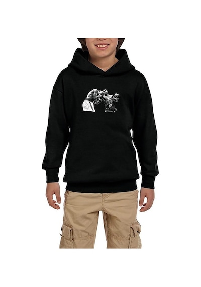 Zepplin Giyim Mike Tyson Art Of Fight Siyah Çocuk Kapşonlu Sweatshirt Siyah