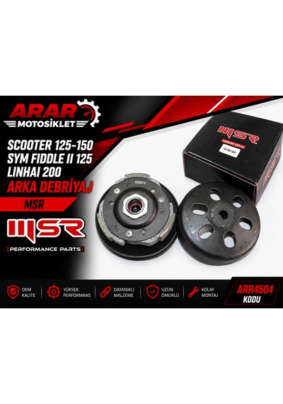 Scooter 125-150-sym Fıddle Iı 125 - Lınhaı 200 Arka Debriyaj Msr-4504