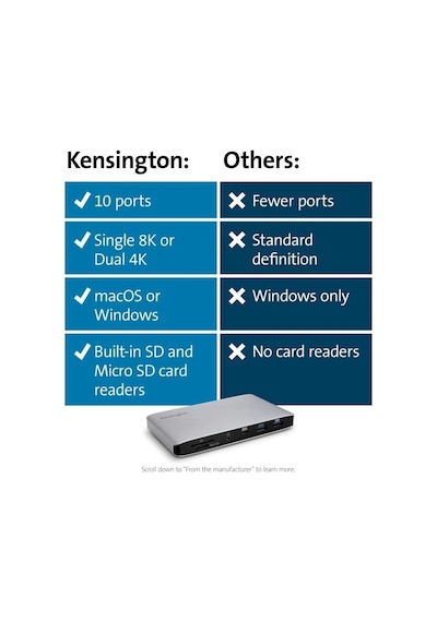 Kensington Sd2480t Thunderbolt 3 Ve Usb-c Çift 4k Bağlantı İstasyonu