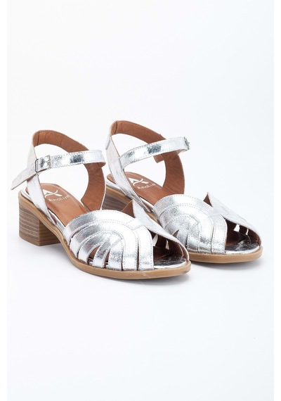 Analin Shoes Kadın Hakiki Deri Bilekten Bağlı Sandalet - Kahve Gumus