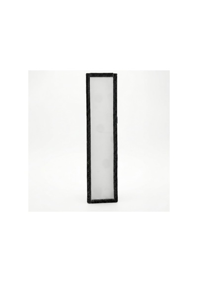 Trobus İç Dikiz Aynası Geniş Kristal Taşlı Tırnaklı 29,5x7 Cm Siyah