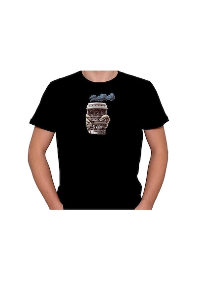 Coffee Bisiklet Kahve Duman Barista Vintage Tişört Unisex T-shirt 001