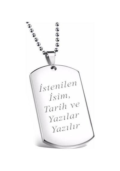 Kişiye Özel Asker Künyesi Isim Yazılı Erkek Çelik Kolye Eck04Y Beyaz Kişiye Özel Asker Künyesi Isim Yazılı Erkek Çelik Kolye Eck04Y Beyaz