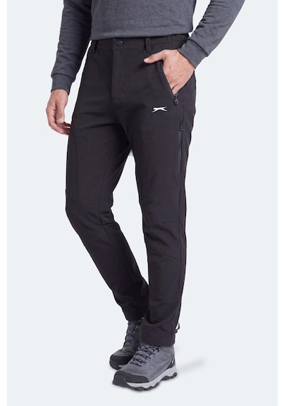 Slazenger Celyon Erkek İçi Polarlı Rüzgar Ve Su Geçirmez Softshell Siyah Pantolon