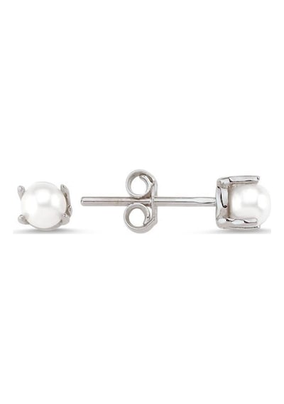 3,5 Mm Doğal İncili Küpe Beyaz Beyaz