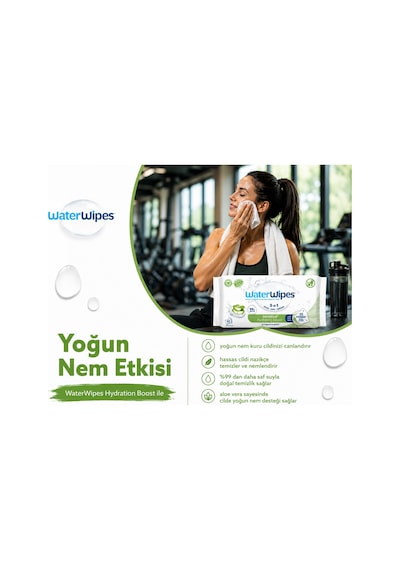 Waterwipes Sensitive+ Yoğun Nem Takviyeli Islak Mendil 12x60 Adet 720 Yaprak - Hydrating Boost 12'li Set
