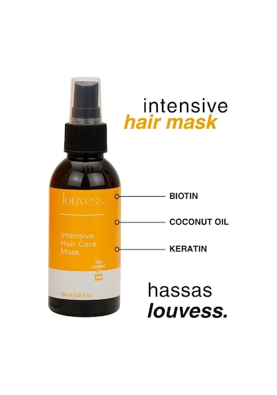 Louvess Biotin Keratin Kolajen ve Hindistan Cevizi Yağı İçerikli Yoğun Saç Bakım Maskesi 150 ML
