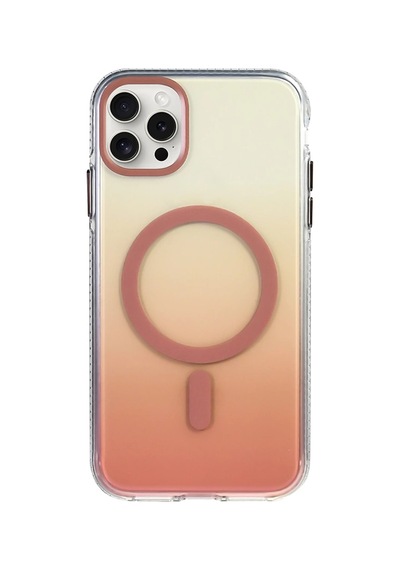 Apple Uyumlu iPhone 15 Pro Max Kılıf M-safe Şarj Özellikli Transparan Renk Geçişli Zore Toros Kapak