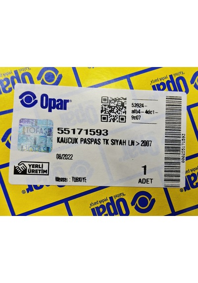 Linea Paspas Takımı Kauçuk Opar 55171593