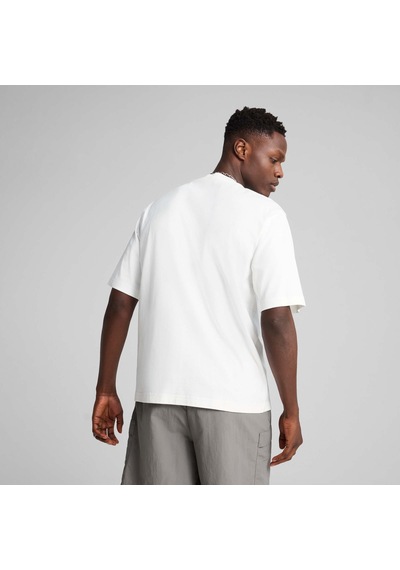 Puma Wardrobe Ess Boxy Erkek Tişört 629645 02 Beyaz