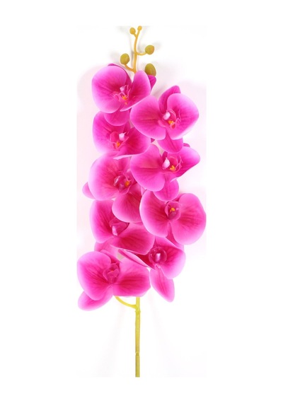 Yapay Çiçek Deposu Yapay Dal Baskılı Orkide Çiçeği 88 Cm Fuşya