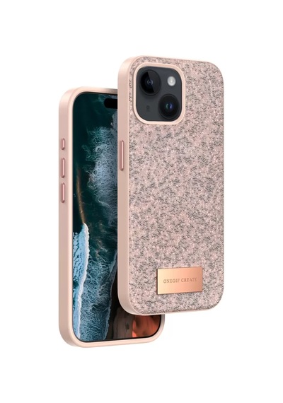 Onegif Apple Uyumlu İphone 15 Bright Simli Kapak - Pembe - Özel Seri 8683140745509