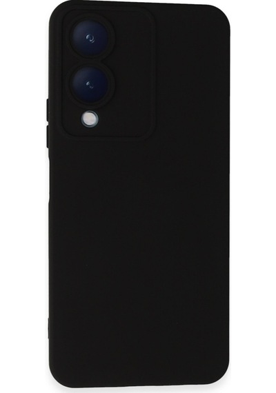 Vivo Y17s Uyumlu Kılıf Nano İçi Kadife Silikon - Siyah