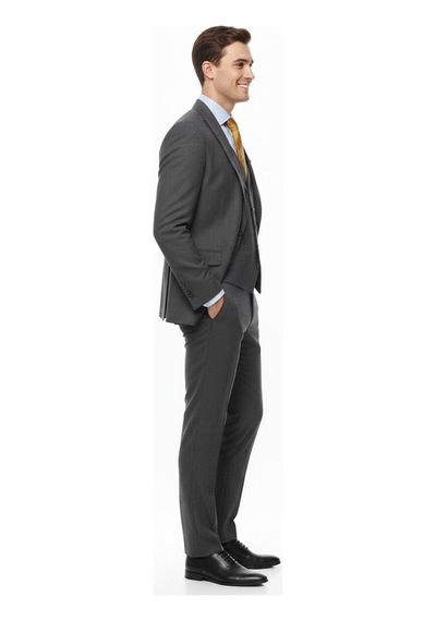 Presto Erkek Slimfit 6 Drop Yelekli Takım Elbise Siyah 794-001 Siyah
