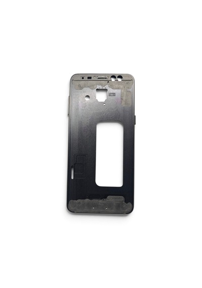 A530 Orta Kasa Galaxy A8 2018 Uyumlu Siyah Renk Metal Orta Kasa Çerçeve + Ses Açma On Off Tuş Bordu Plastik Siyah
