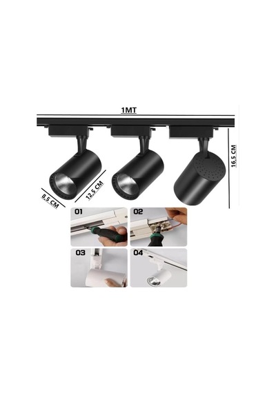 30W 3 Adet Ray Spot 1 Adet Ray(1Mt) Mağaza Vitrin Ev Ofis(313904209)