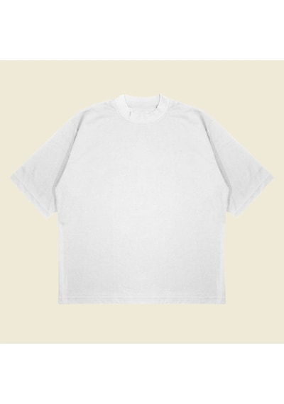 Tarzsokak Basic Beyaz Oversize Unisex Pamuklu Nefes Alan Kalın Kumaşlı Beyaz