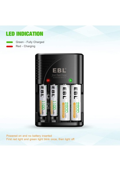 Ebl Ni-MH - AA - AAA - 9V Akıllı Şarj Cihazı