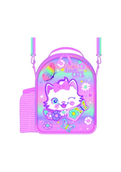 Dream Vest Pışık Kedi Matara Gözlü Çapraz Çanta Çok Renkli K