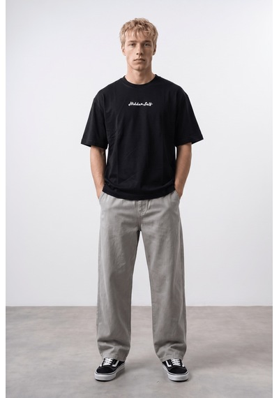 Respire Erkek Hidden Self Baskılı Oversize T-shirt Siyah