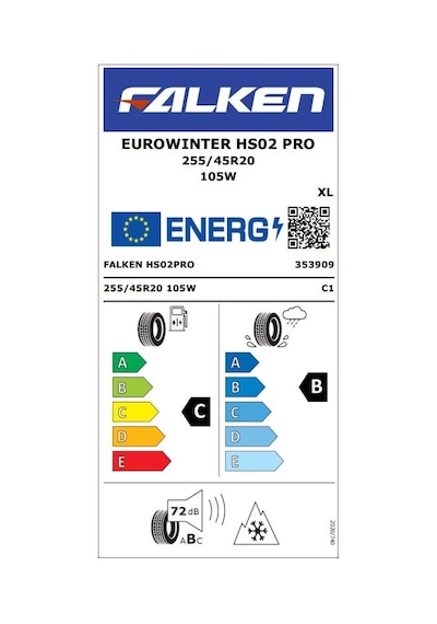Falken 255/45R20 105W XL Eurowinter Hs02 Pro Kış Lastiği 2025