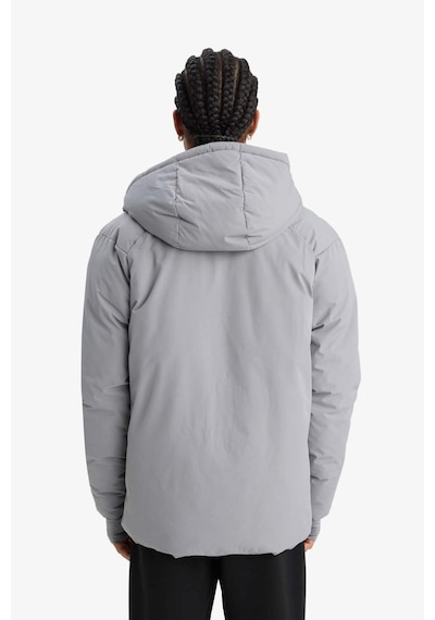 Defacto Defactofit Su İtici Regular Fit Kapüşonlu Fermuarlı Rüzgar Geçirmez Mont E9487ax25wngr91 Gri-gr91