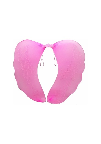 Pembe Renk Ortası Pembe Tüylü Tül Peri Kanadı 40x50 Cm 0-99