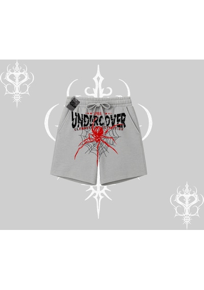 Tarzsokak Beyaz Şort Spider Undercover Gri
