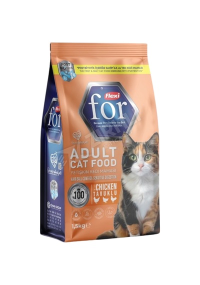 5 Adet Flexi For Tavuklu Yetişkin Kedi Maması 1,5 Kg