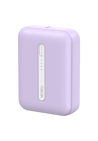 Wiwu Wi-p033 Led Işık Göstergeli 10000 mah Taşınabilir Mini Powerbank Mor