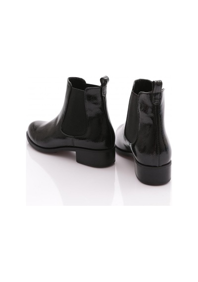 Dgn 1787-2027 Kadin Kisa Topuk Bilek Bot 1787-2027-R8961 Siyah Kırışık