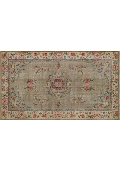 Gerçek El Dokuma Eskitme Vintage Halı 162 X 277 Cm 8846
