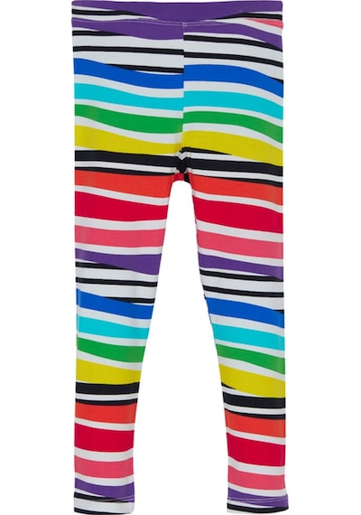 Lovetti Handdrawn Stripe Kız Çocuk Desenli Yazlık Tayt 4882 Çok Renkli