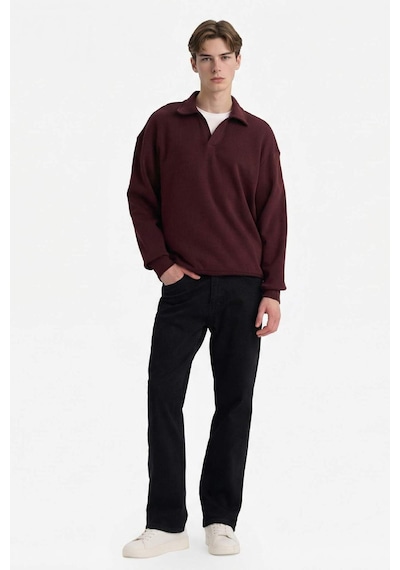 Defacto Boxy Fit Polo Yaka Sweatshirt G6475ax25wnbr230 Bordo-br230 Defacto Boxy Fit Polo Yaka Sweatshirt G6475ax25wnbr230 Bordo-br230