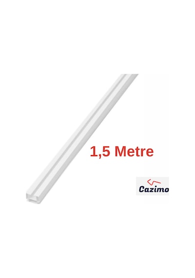 Pvc Tekli Perde Rayı Korniş Sistemi Ölçü Seçenekli Tavan Kornişi 150 Cm Beyaz
