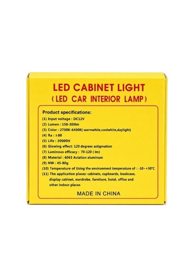 12v Dc 3w Karavan Mobilya Dolap İçi Gömme Led Spot Lambası Sıcak Beyaz 3000k