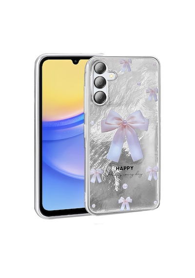 Galaxy Uyumlu A36 Kılıf Desenli Zore Mep Kapak İncili Fiyonk