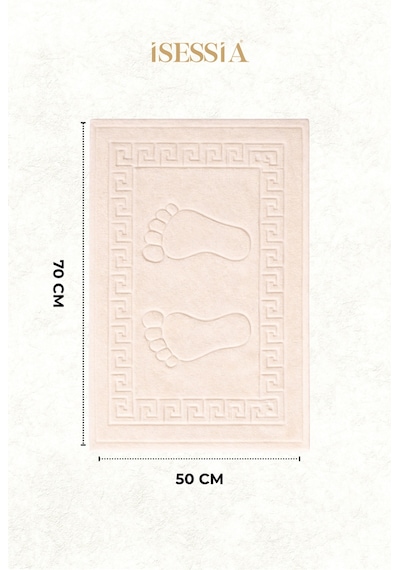 Serra 5 Adet %100 Pamuk En Iyi Emici Ayak Havlusu Konforlu Banyo Paspası 50x70cm Krem
