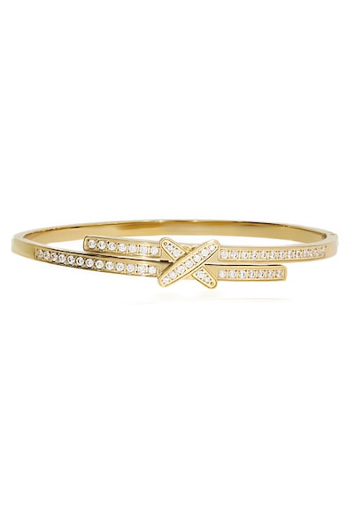 Kadın Çarpı Model Modern Çelik Bilezik Gold