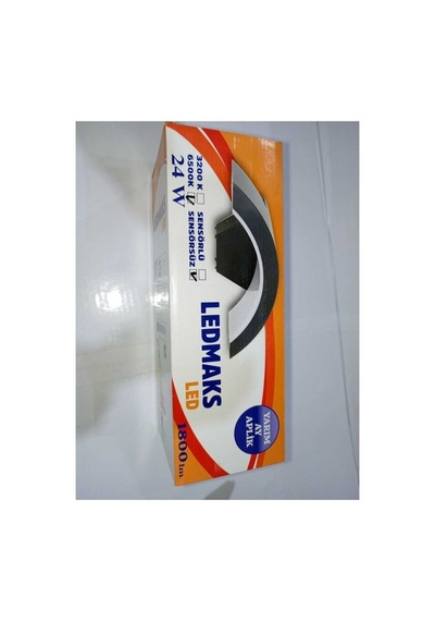 Ledmaks Siyah Led Yarım Ay Aplik 6500k Beyaz Işık