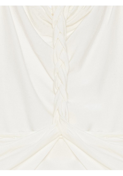 Dilvin 21246 Degaje Yaka Top-ekru