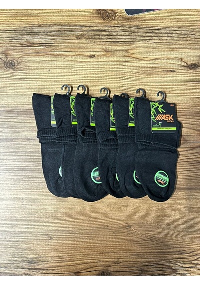 Ask Erkek Bambu 6'lı Çorap Siyah