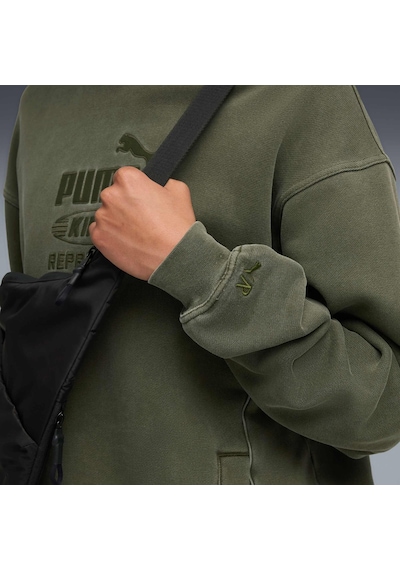 Puma X Represent Erkek Kapüşonlu Sweatshırt 632542 92 Yeşil