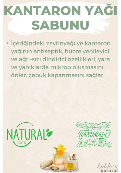 Kabak Lifli El Yapımı Doğal Kantaron Yağı Sabunu 120 G x 3 Adet
