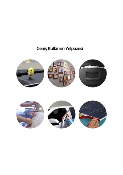 İpechstore 2 Adet Çift Taraflı Bant Silikon, Yapışkanlı Şeffaf Bant, Güçlü Tutuş, Çift Taraflı Süper Güçl Diğer