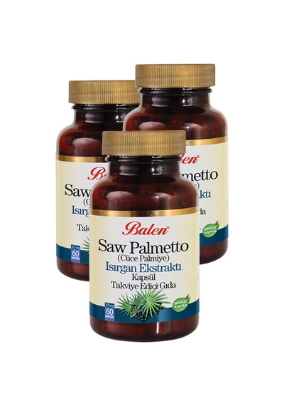 3 Kutu Balen Saw Palmetto Cüce Palmiye Isırgan Ekstraktı Kapsül