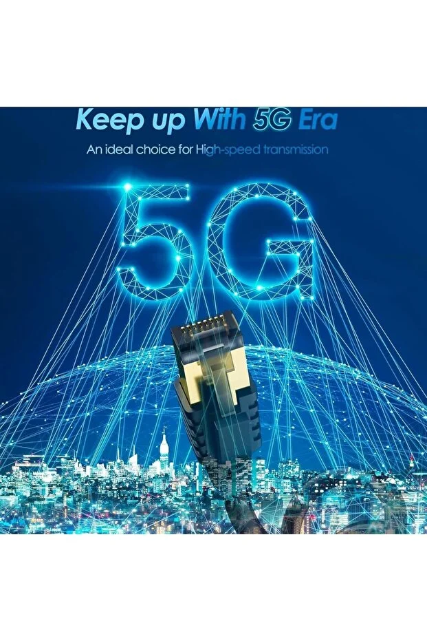 15 Metre Yeni Nesil Cat7 Ultra Hızlı Ethernet Kablosu Yüksek Hız Gigabit Destekli İnternet Kablosu